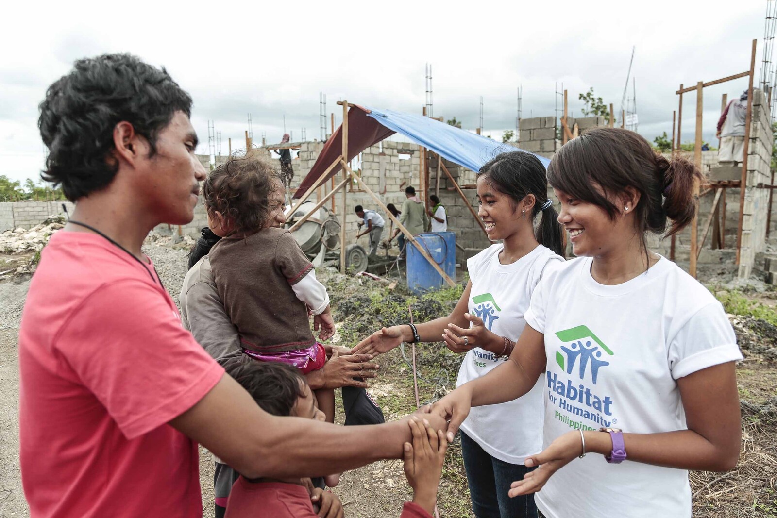 Hausbau Philippinen Taifun Hilfe Haiyan