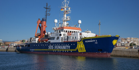 Rettungsschiff der Hilfsorganisation SOS Humanity