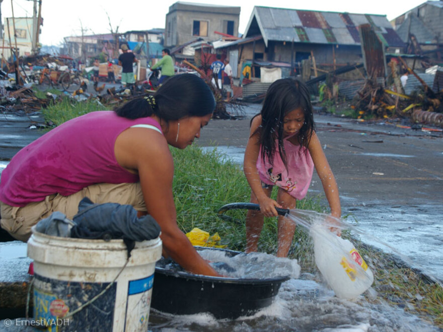 An einigen Stellen gibt es wieder fließendes Wasser