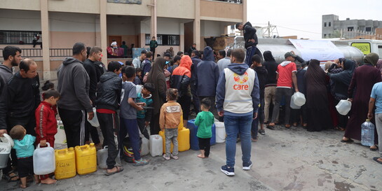 Verteilung von Hilfsgütern von CARE in Gaza