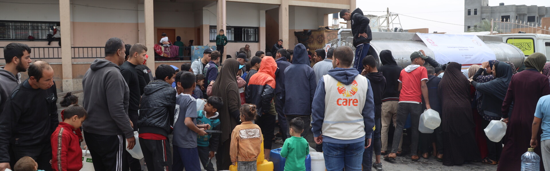 Verteilung von Hilfsgütern durch CARE in Gaza