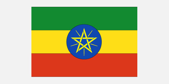 Die Flagge von Äthiopien