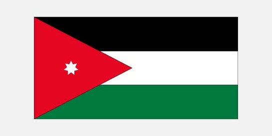 Die Flagge von Jordanien