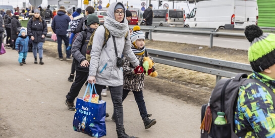 Vor dem Krieg in der Ukraine fliehen vor allem Frauen mit ihren Kindern