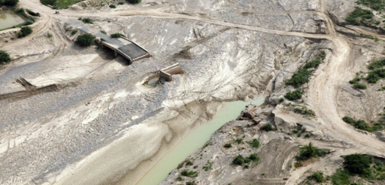 Flut Pakistan: Blick auf überflutete Gebiete im Süden am 31.08.2010