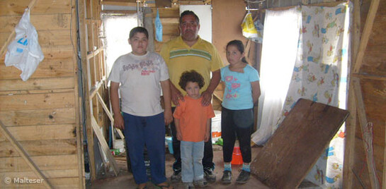 Hausbau für sechsköpfige Familie in Chile