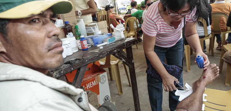 Fachmännische Wundversorgung