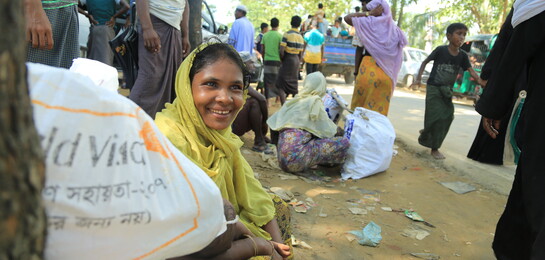 Hilfe für Rohingya: Eine Frau im Flüchtlingscamp in Bangladesch.