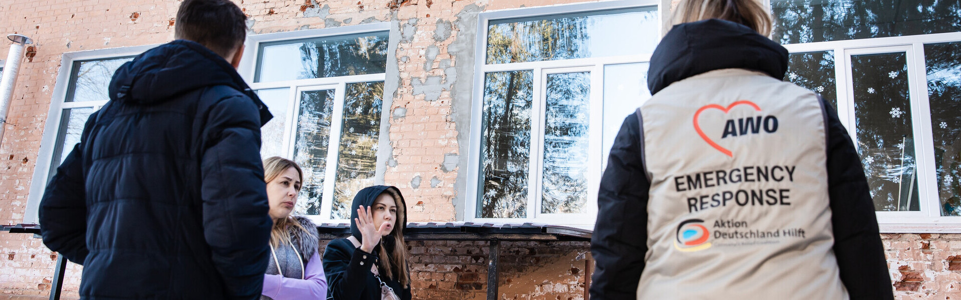  Eine Helferin von AWO International in der Ukraine
