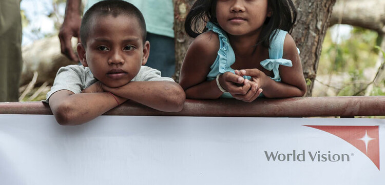 World Vision kümmert sich besonders um die von den Folgen des Taifuns betroffenen Kinder