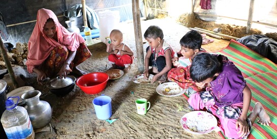 Eine Rohingya-Familie 