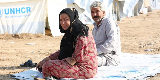 Ein Ehepaar floh vom Krieg in Syrien in den Irak 
