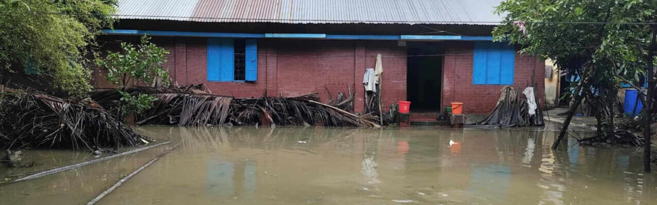 Überschwemmungen nach Unwetter in Bangladesch © Help - Hilfe zur Selbsthilfe