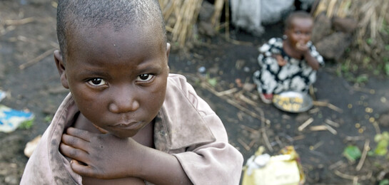 Kinder in einem Flüchtlingscamp in der DR Kongo 
