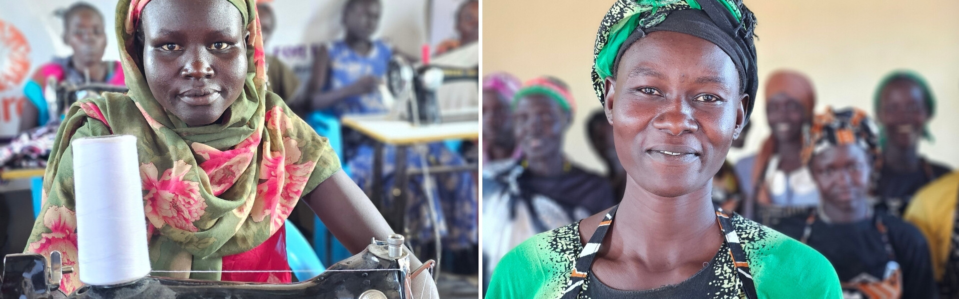 Ayom und Nyabol aus dem Südsudan erhalten Unterstützung in Frauenzentren