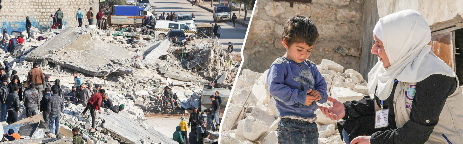 Not und Hilfe nach dem Erdbeben in der Türkei und in Syrien am 6. Februar 2023
