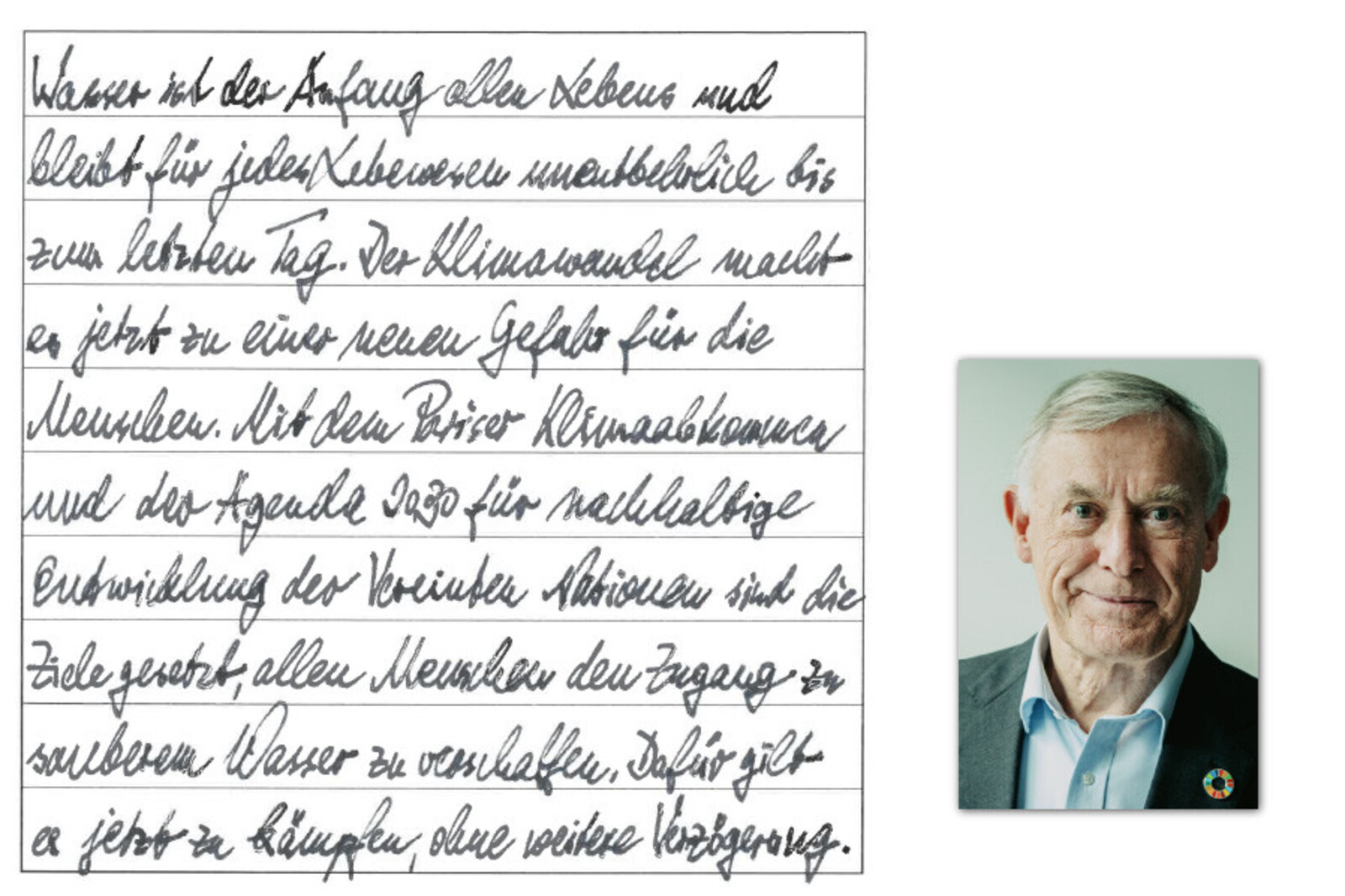 Horst Köhler, Schirmherr von Aktion Deutschland Hilft, hat sich am Kunstprojekt beteiligt Horst Köhler, Schirmherr von Aktion Deutschland Hilft, hat sich am Kunstprojekt beteiligt