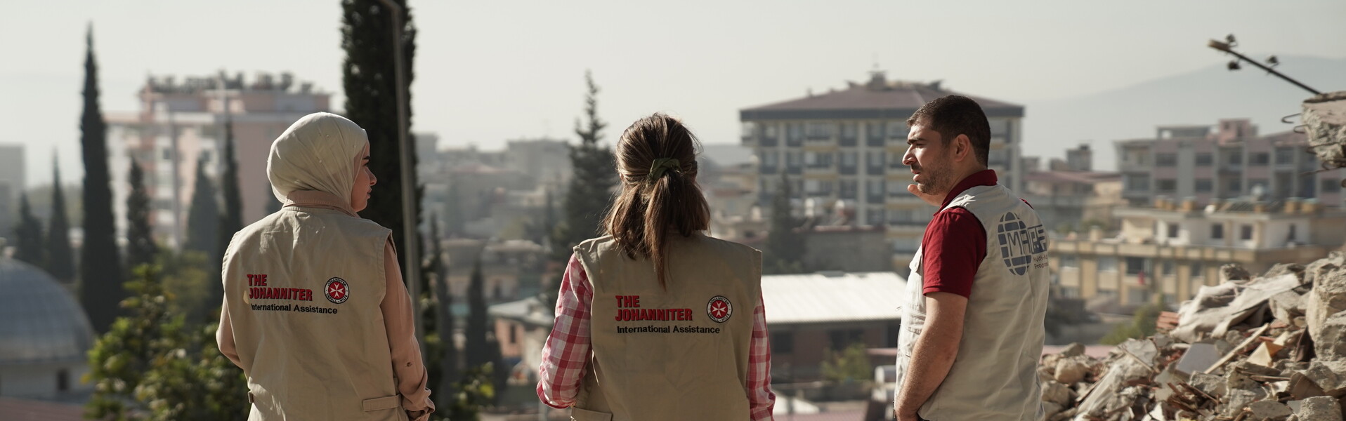 Mitarbeiter:innen der Johanniter beim Einsatz in Syrien