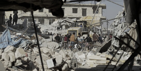 Zerstörung in Idlib, Syrien