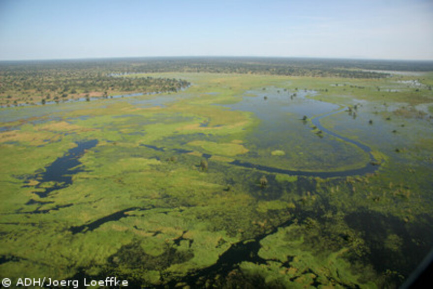 Flut Afrika, Überschwemmungsgebiet von oben
