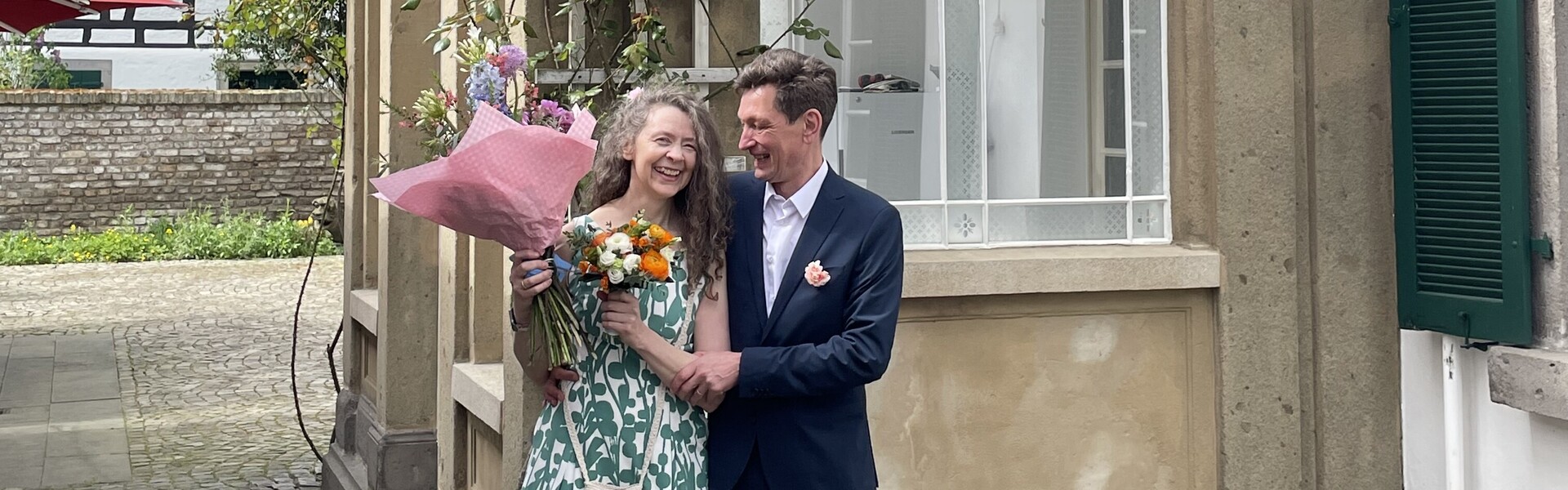 Daniel und Alison Dobson bei ihrer Hochzeit