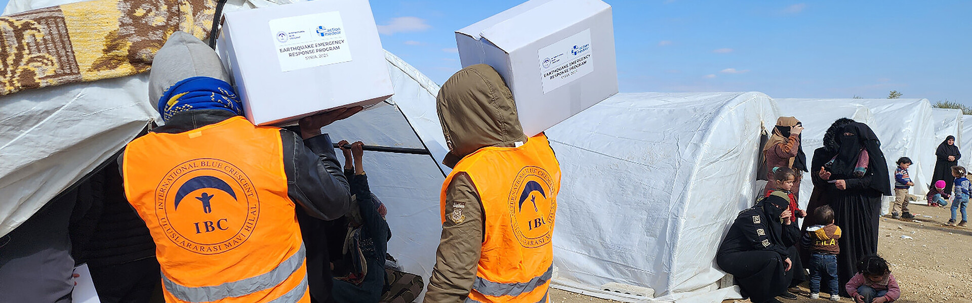 Partnerorganisation von action medeor verteilt Hilfsgüter in Syrien
