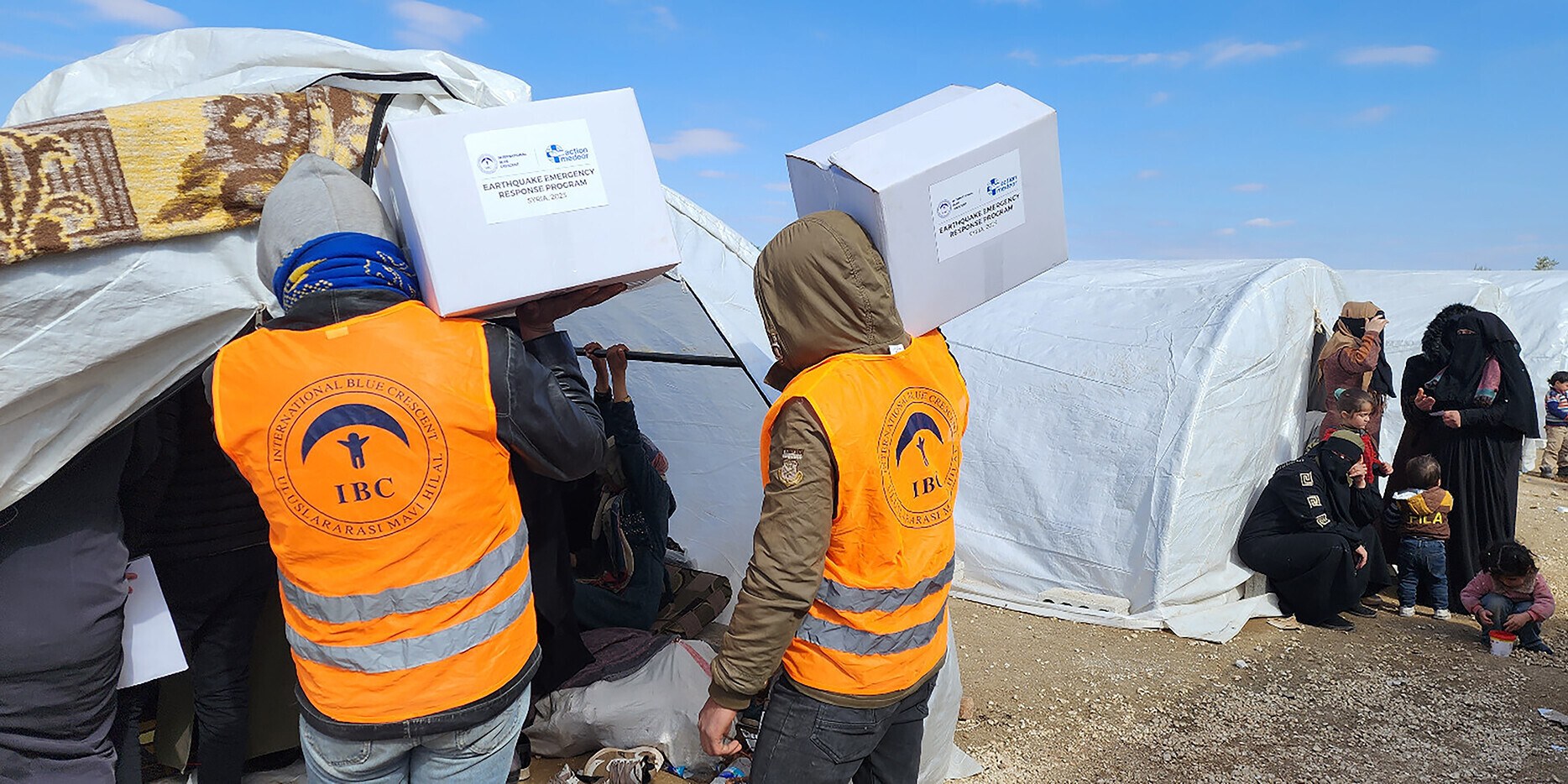 Partnerorganisation von action medeor verteilt Hilfsgüter in Syrien