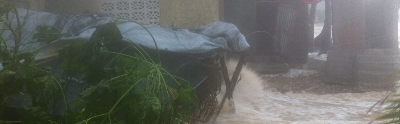 Wassermassen in der von dem Hurrikan bedrohten Haiti