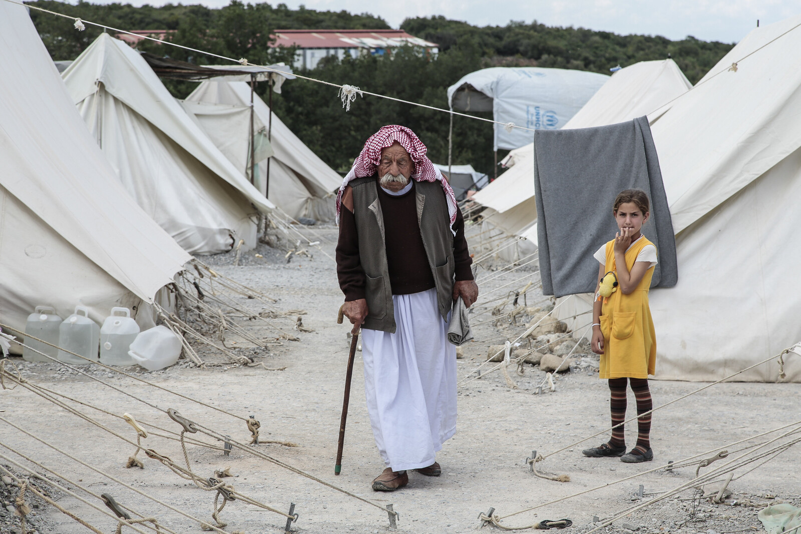 Ein Flüchtlingscamp in Griechenland – auch die Rechte von vertriebenen Menschen sind in der Allgemeinen Erklärung der Menschenrechte verankert