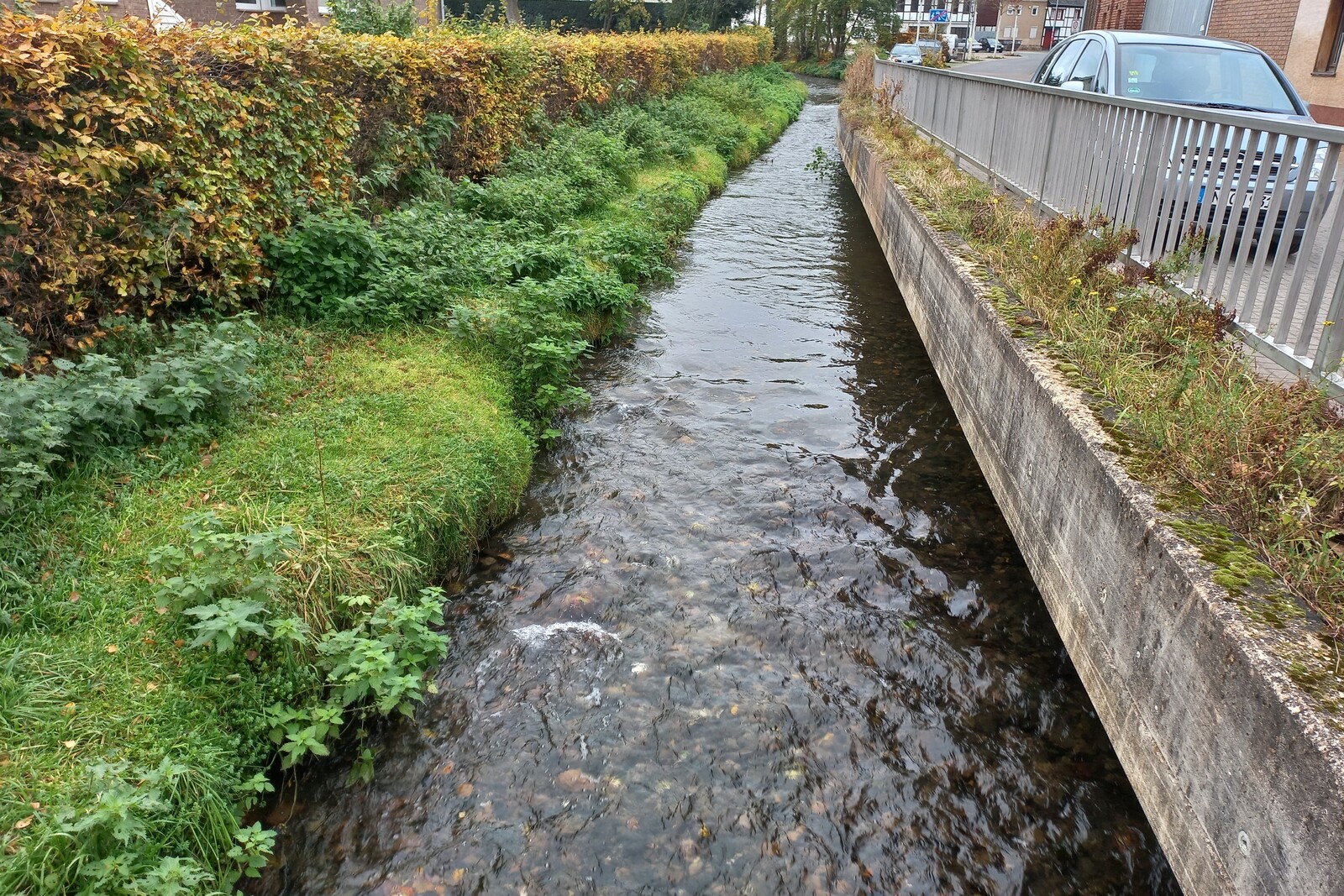 Ein winziger Fluss neben dem Haus der Perlebergs