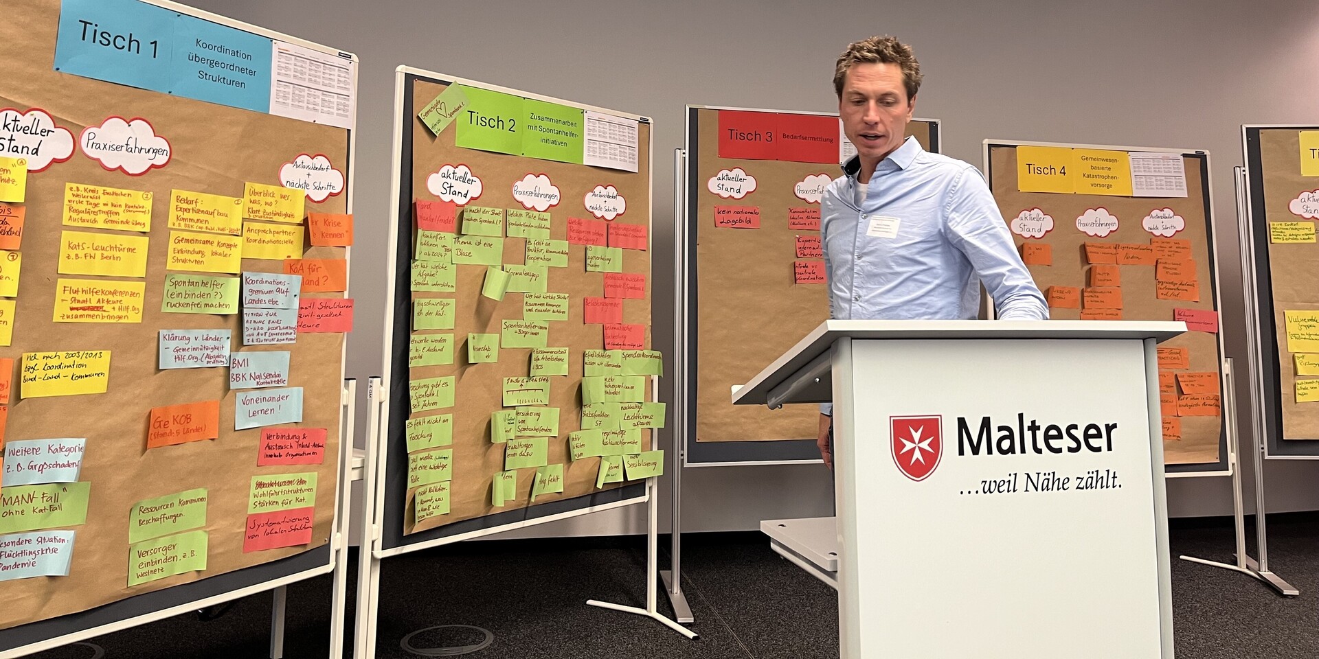 Teilnehmende des Workshops präsentieren ihre Ergebnisse