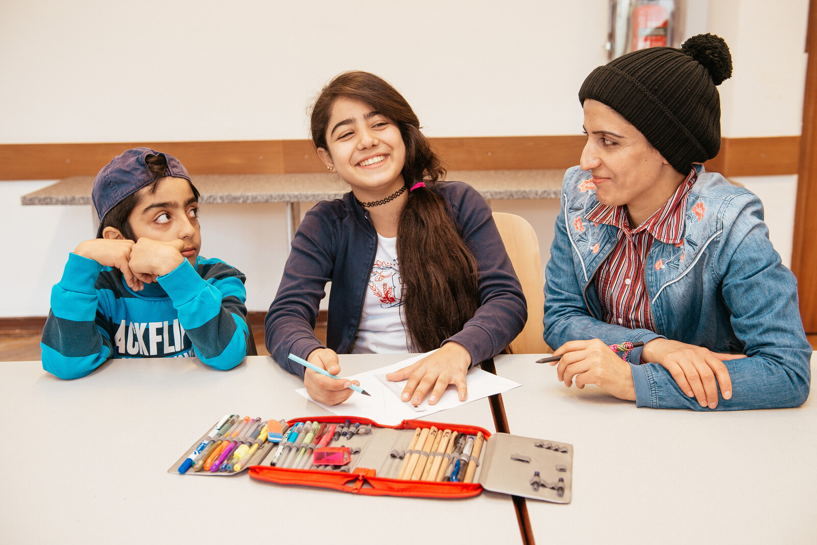 Nach ihrer Flucht aus Syrien ist Loureen Ibrahim mit ihren Kindern in Deutschland angekommen.