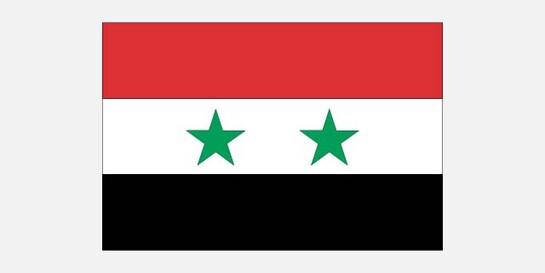 Die Flagge von Syrien