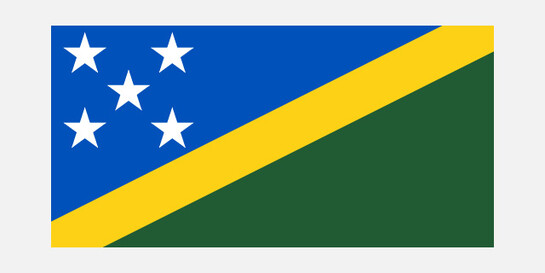 Die Flagge der Salomonen