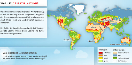 Infografik: Desertifikation/Wüstenbildung erklärt