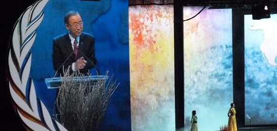 Ban Ki-moon bei der Eröffnungsfeier des World Humanitarian Summit