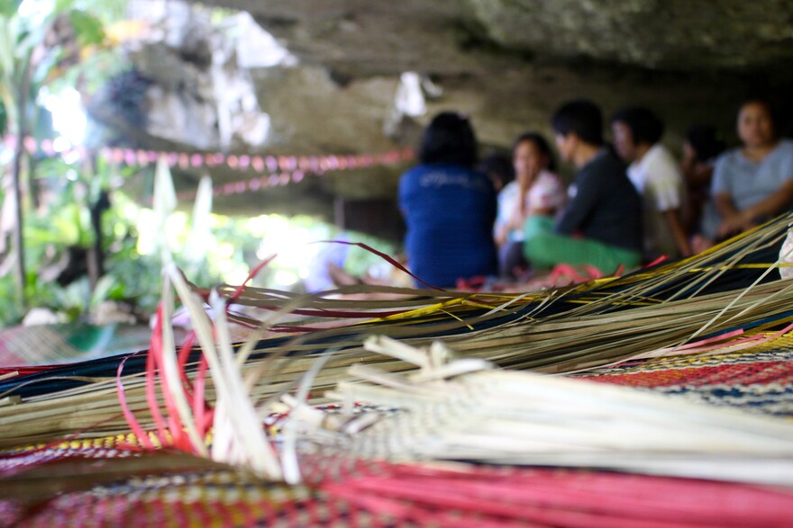 Taifun Haiyan Weben Handwerk Frauen