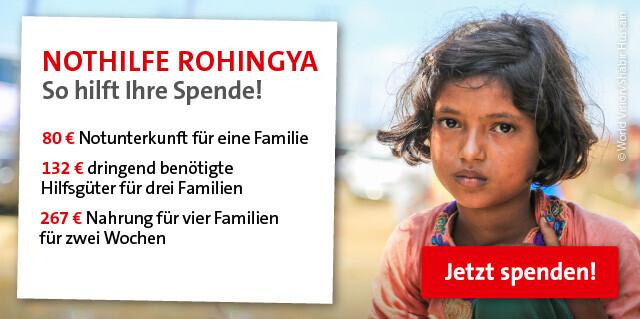 Hilfe für die Rohingya in Bangladesch: Jetzt spenden!
