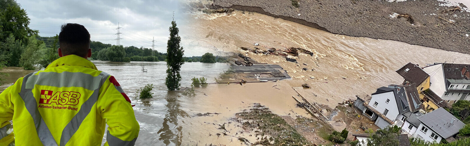 Während des Hochwassers im Sommer 2021 waren viele Helfer des ASB im Einsatz