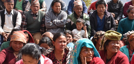 Dorfbewohner in Nepal nehmen an Schulung teil, um besser auf Katastrophen 