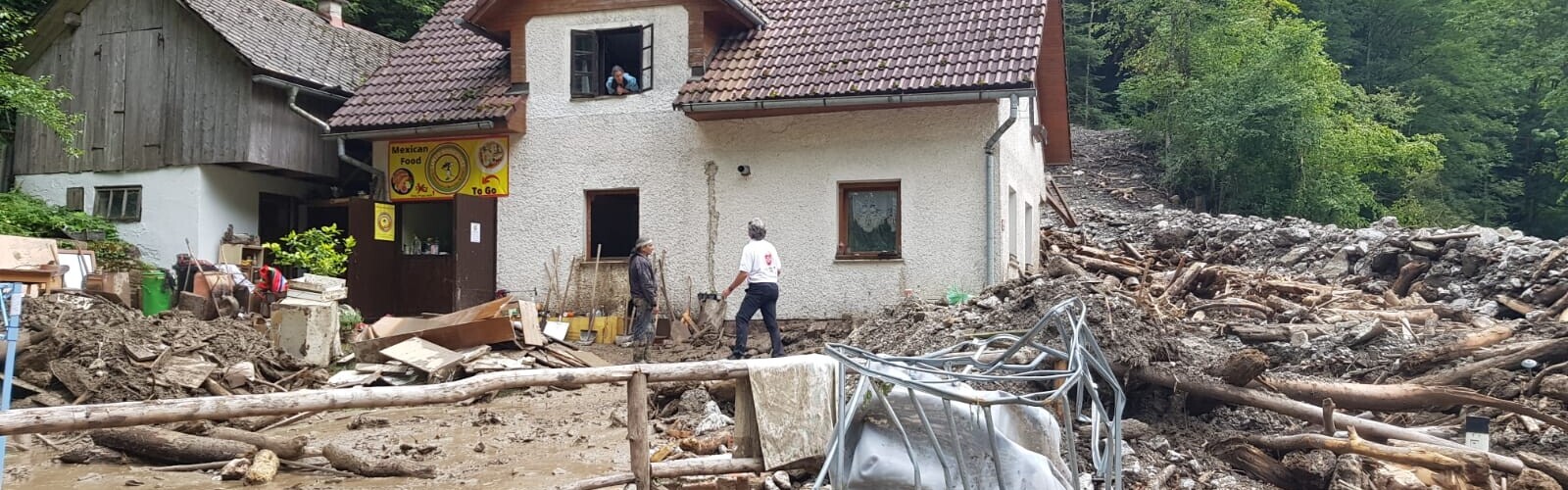 Zerstörung nach Starkregen in Slowenien