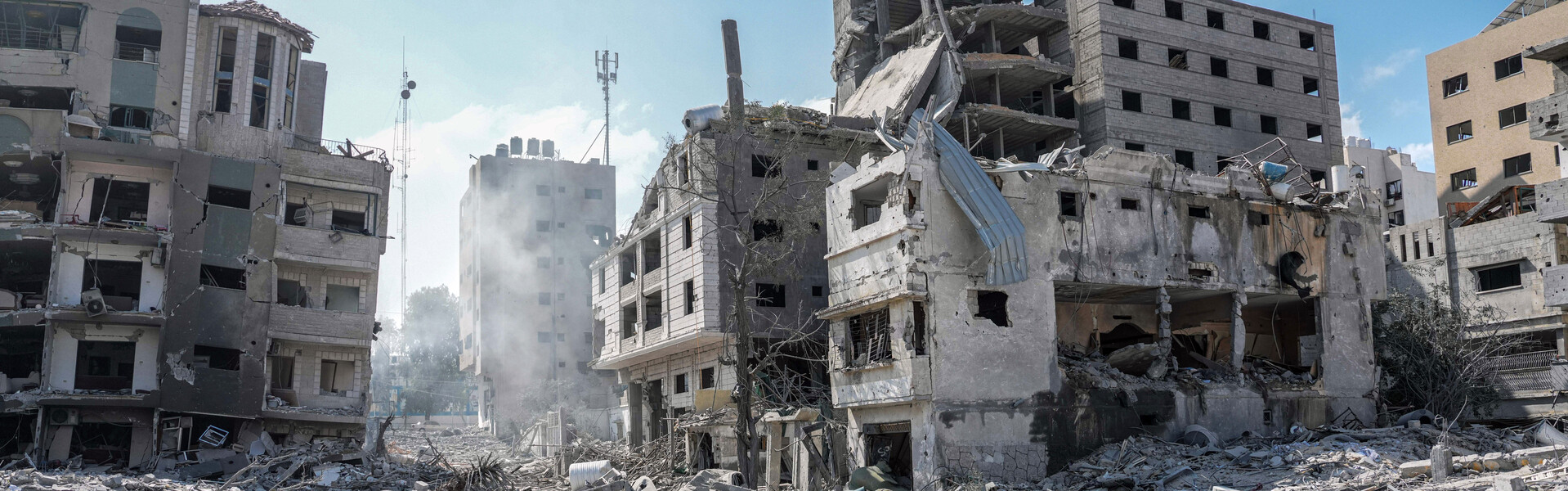 Zerstörte Gebäude in Gaza im Oktober 2023