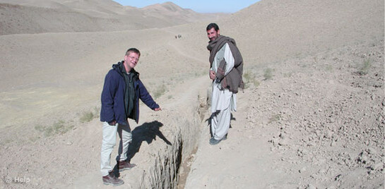 In Afghanistan koordinierte Berthold Engelmann den Bau einer Wasserleitung