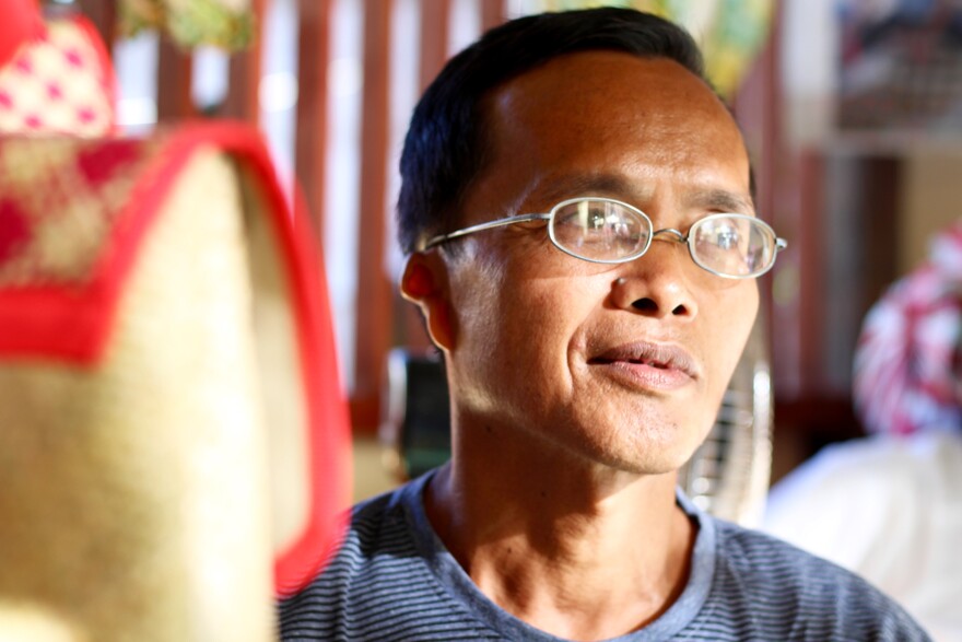 Taifun Haiyan Mann Portrait Weberei