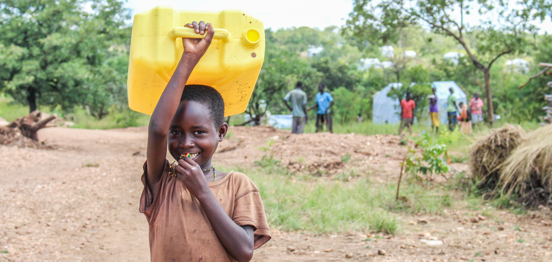 Im Flüchtlingscamp: Eines von vielen Kindern, die aus dem Südsudan nach Uganda geflohen sind Im Flüchtlingscamp: Eines von vielen Kindern, die aus dem Südsudan nach Uganda geflohen sind