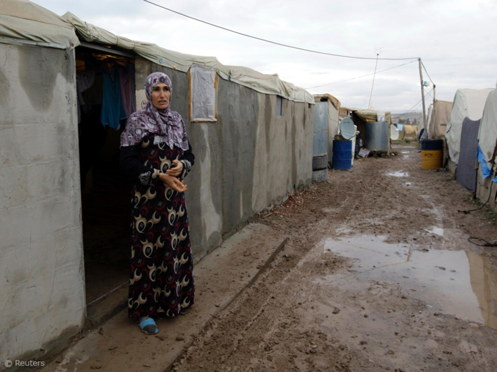 Frau im Flüchtlingslager im Irak