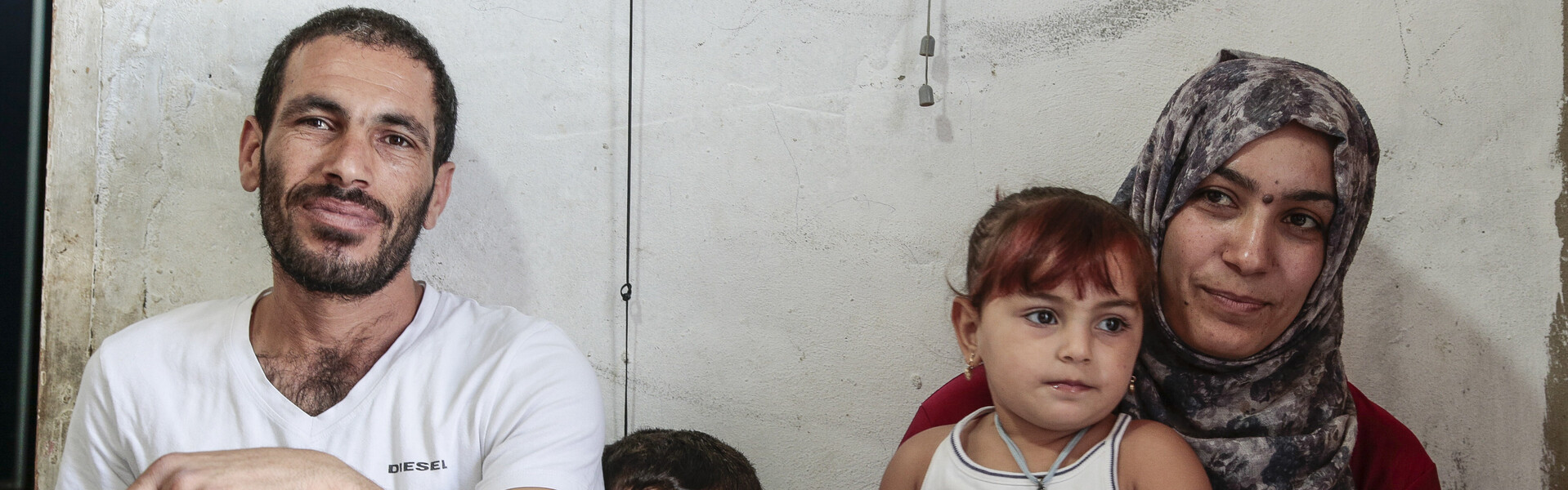 Eine syrische Familien, die nach Jordanien floh.