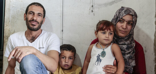 Eine syrische Familien, die nach Jordanien floh.