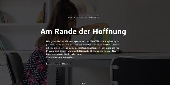 Screenshot der Reportage von Sebastian Schneider