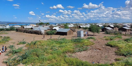 Blick auf das Geflüchtetencamp Kakuma in Kenia